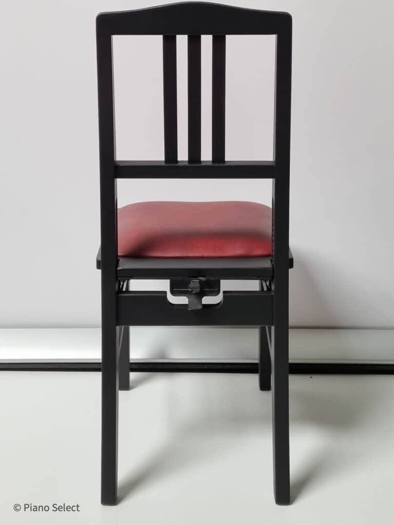 Gereviseerde Beethovenstoel - Mat zwart, rode zitting