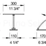 Jahn L8413 pianolamp LED Legato - Messing mat