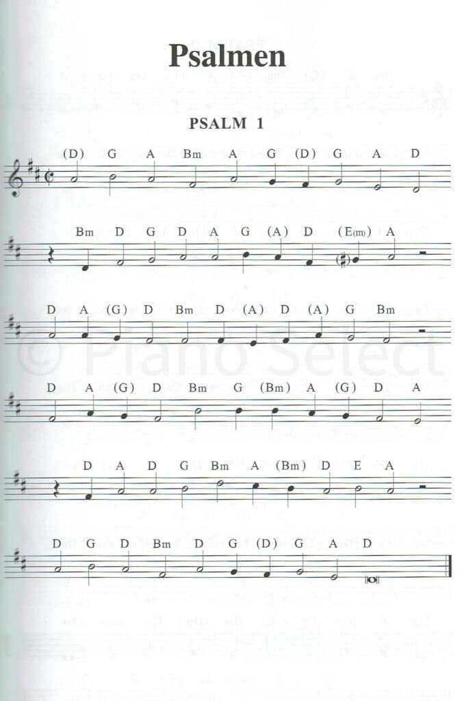 Psalmen met Akkoorden piano orgel gitaar