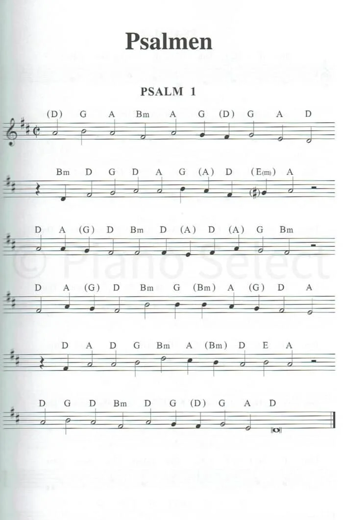 Psalmen met Akkoorden piano orgel gitaar