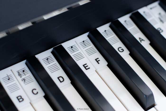 Toetsenwijzer piano zwart verwijderbare pianostickers