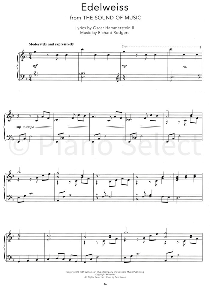 Peaceful Piano Solos Musicals