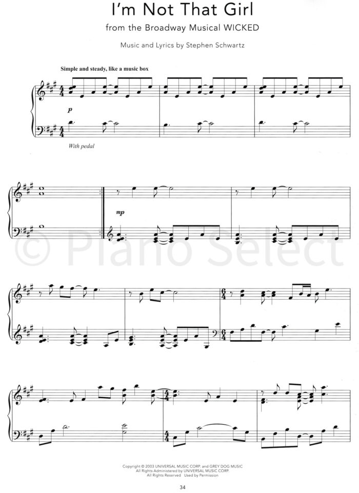 Peaceful Piano Solos Musicals