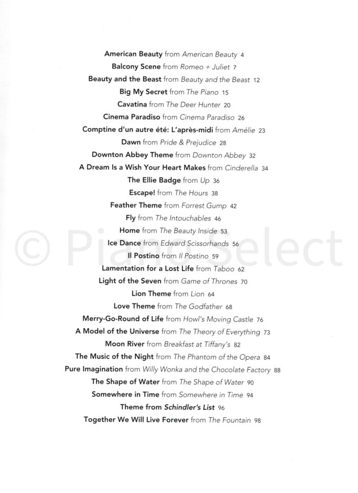Peaceful Piano Solos Soundtracks