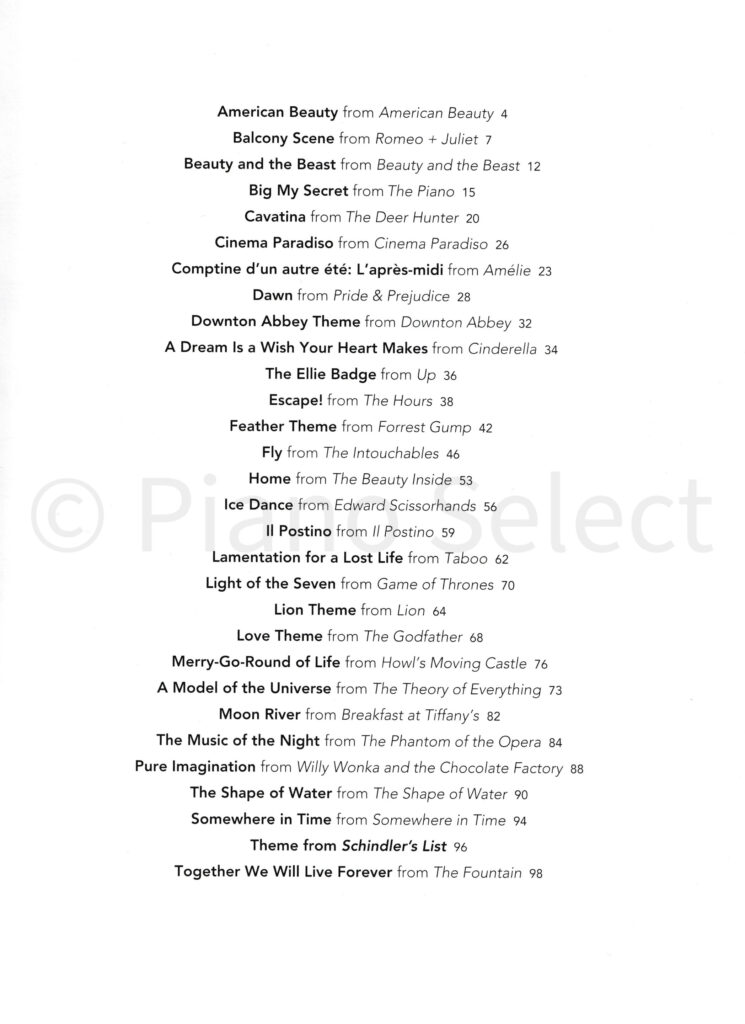 Peaceful Piano Solos Soundtracks
