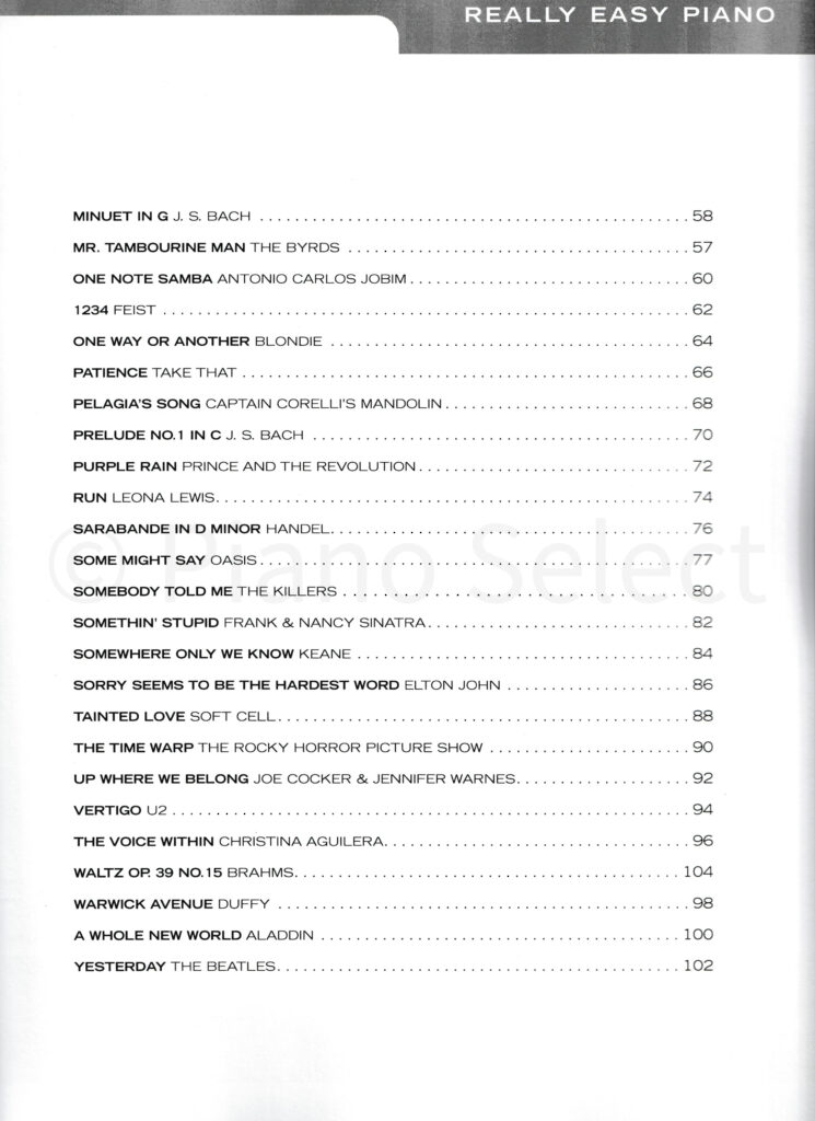50 Fantastic Songs - Really Easy Piano
