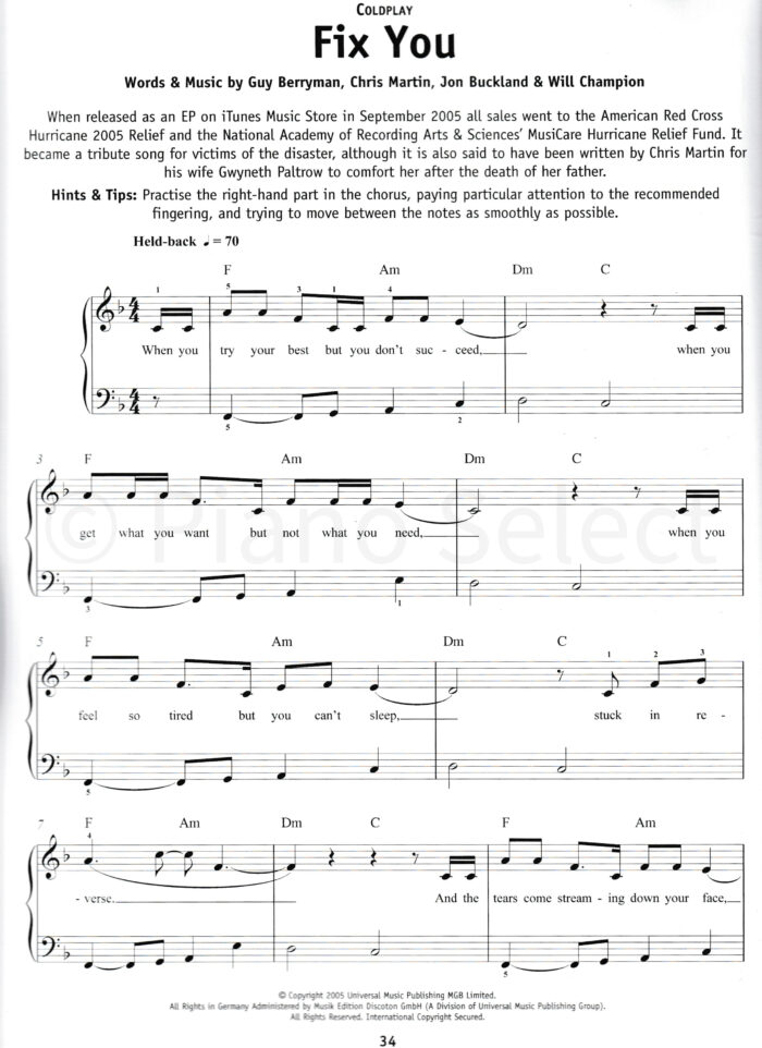 50 Fantastic Songs - Really Easy Piano