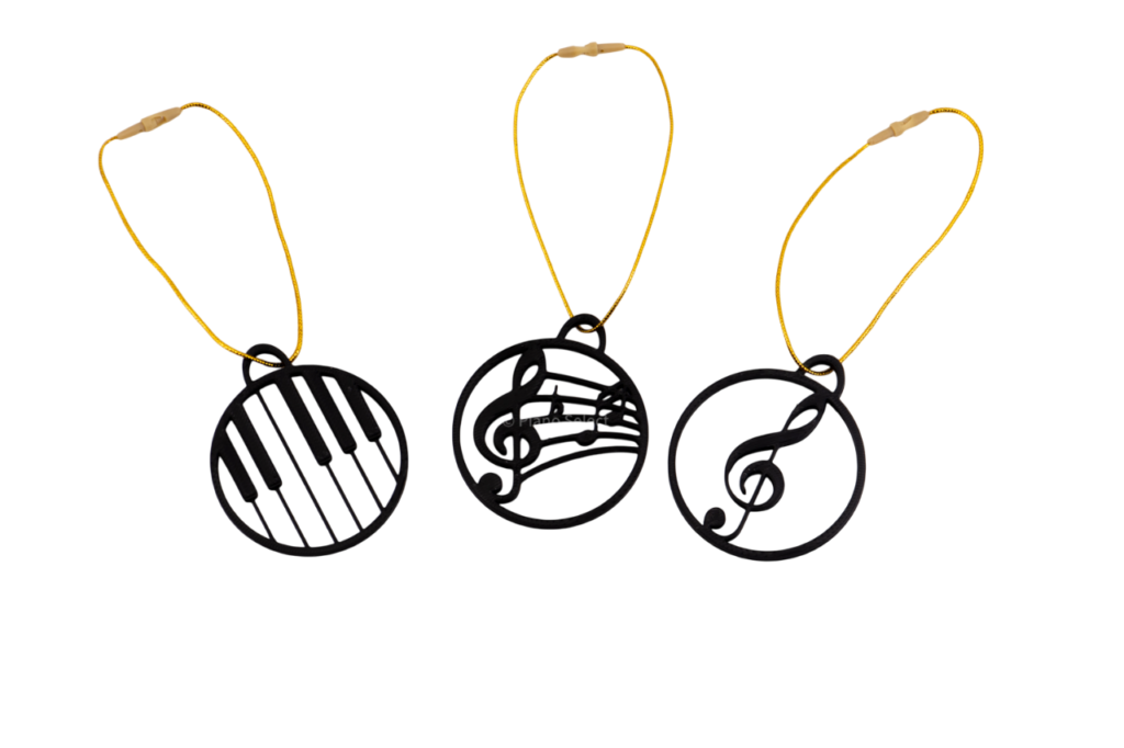 kersthangers muziek - zwart