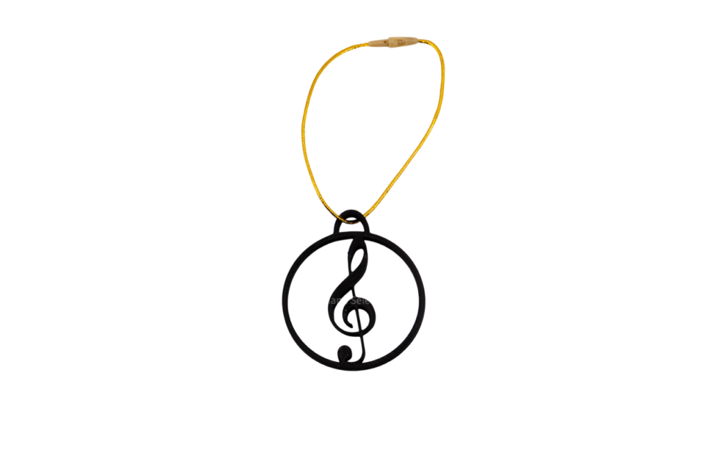 kersthangers muziek - zwart